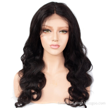 13*4 glueless swiss lace frontal wigs raw indian human hair lace wigs virgin cuticle aligned body wave lace front wig